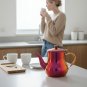 Anygleam Red Rainbow Stainless Steel Teapot with Filter for Coffee, Tea & Liquids