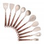 Anygleam 10PCS Brown Non-Stick Kitchen Utensil Set Gold Handle Heat Resistant