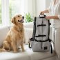 Anypet XL Light Gray Pet Carrier Backpack for Medium to Large Dogs with Pockets