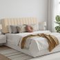 Anycozy Off-White Quilted Velvet Headboard Cover 160x70cm Soft Plush Bed Protector