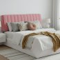 Anycozy Pink Quilted Velvet Headboard Cover 150x70cm Soft Plush Bed Protector