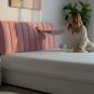 Anycozy Pink Quilted Velvet Headboard Cover 150x70cm Soft Plush Bed Protector