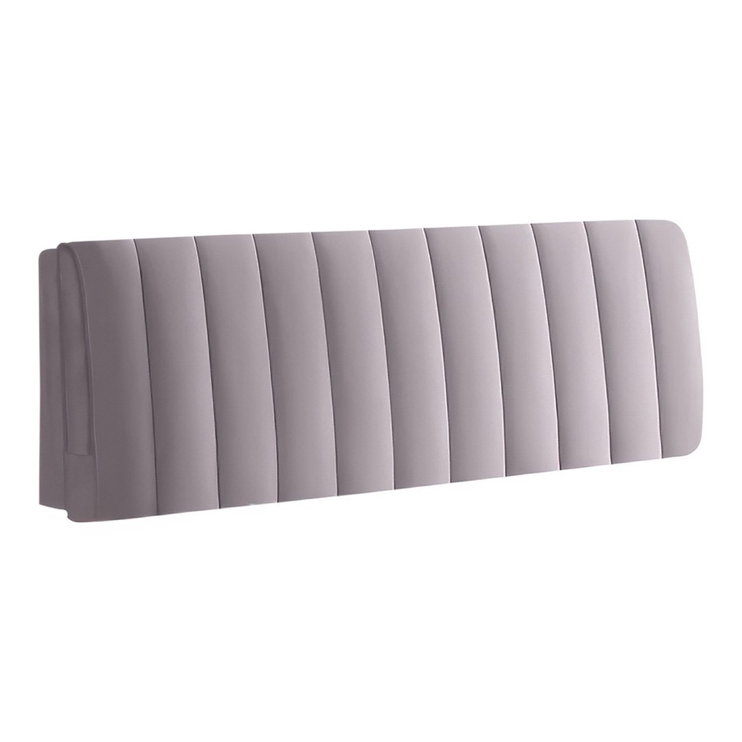 Anycozy Light Gray Quilted Velvet Headboard Cover 100x70cm Soft Plush Bed Protector