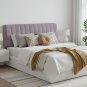 Anycozy Light Gray Quilted Velvet Headboard Cover 100x70cm Soft Plush Bed Protector