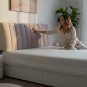 Anycozy Light Gray Quilted Velvet Headboard Cover 100x70cm Soft Plush Bed Protector