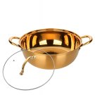 Anygleam Gold Stainless Steel Stock Pot Single-Layer Soup Cooking Kitchen Too
