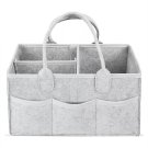 Anysort Light Grey Diaper Bag Organizer Multifunctional Large Nursery Storage Caddy