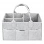 Anysort Light Grey Diaper Bag Organizer Multifunctional Large Nursery Storage Caddy