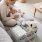 Anysort Light Grey Diaper Bag Organizer Multifunctional Large Nursery Storage Caddy