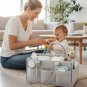 Anysort Light Grey Diaper Bag Organizer Multifunctional Large Nursery Storage Caddy