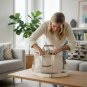 Anymom Beige Mommy Diaper Bag Waterproof Canvas Messenger Maternity Bag for Stroller
