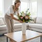 ANYDECO Flower Vase White Small Geometric Nordic Style Pot Home Decor