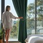 Anydrape Dark Green Blackout Curtain 500cm Modern Soundproof Window Drapes