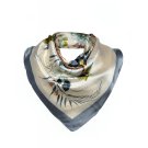 Anyyou Women’s Grey Beige Floral Silk Scarf Square Shawl for Spring, Summer & Fall Anyyou Women’s Grey Beige Floral Silk Scarf Square Shawl for Spring, Summer & Fall