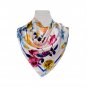 Anyyou Women’s White Floral Silk Scarf Square Shawl for Spring, Summer & Fall