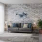 ANYHOUZ 10pcs Self Adhesive Vinyl Wall Tile Grey Marble Waterproof
