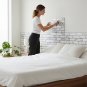 ANYHOUZ 10pcs Self Adhesive Vinyl Wall Tile Grey Marble Waterproof