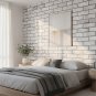 ANYHOUZ 10pcs Self Adhesive Vinyl Wall Tile Grey Marble Waterproof