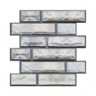 ANYHOUZ 10pcs Vinyl Wall Tile Stone Layered Pattern Waterproof
