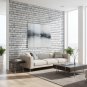 ANYHOUZ 10pcs Vinyl Wall Tile Stone Layered Pattern Waterproof