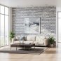 ANYHOUZ 10pcs Vinyl Wall Tile Stone Layered Pattern Waterproof