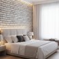 ANYHOUZ 10pcs Vinyl Wall Tile Stone Layered Pattern Waterproof