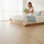 ANYHOUZ 5pcs Vinyl Floor Tile Natural Oak Wood Grain Waterproof