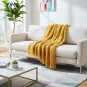 Anycozy Yellow Faux Cashmere Throw Blanket Sofa Cover 127x172cm