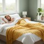 Anycozy Yellow Faux Cashmere Throw Blanket Sofa Cover 127x172cm