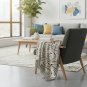 Anycozy Black Faux Cashmere Throw Blanket Water Wave Tassel Soft Sofa Cover 130x160cm