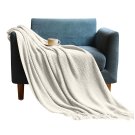 Anycozy White Knitted Waffle Throw Blanket Tassel 130x230cm Anycozy White Knitted Waffle Throw Blanket Tassel 130x230cm