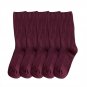 Anyfootwear 5 Pairs Purple Retro Knitted Cotton Socks for Women & Girls, Size 36-43