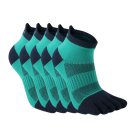 Anyfootwear 5 Pairs Blue Men’s Cotton Sports Five-Toe Socks, Size 36-42