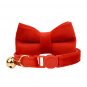 ANYWAGS Cat Collar Red Bow with Bell, Safety Buckle & Durable Strap, Small