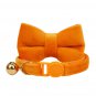 ANYWAGS Cat Collar Orange Bow with Bell, Safety Buckle & Durable Strap, Small