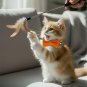 ANYWAGS Cat Collar Orange Bow with Bell, Safety Buckle & Durable Strap, Small