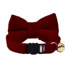 ANYWAGS Cat Collar Cherry Red Bow with Bell, Safety Buckle & Durable Strap, Small