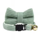 ANYWAGS Cat Collar Jade Bow with Bell, Safety Buckle & Durable Strap, Large