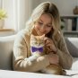 ANYWAGS Cat Collar Violet with Bell, Safety Buckle & Durable Strap, Small