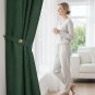 Anydrape 150cm Green Velvet Blackout Curtains for Living Room & Bedroom