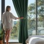 Anydrape 150cm Green Velvet Blackout Curtains for Living Room & Bedroom