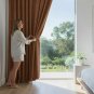 Anydrape 100cm Chocolate Wool Velvet Blackout Curtains for Living Room & Bedroom