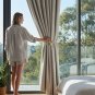 Anydrape 300cm Beige Velvet Blackout Curtains for Living Room & Bedroom