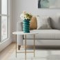 ANYDECO Flower Vase Blue Medium Nordic Plastic Spiral Pot Home Decor