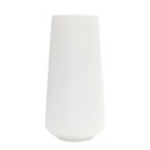 ANYDECO Flower Vase White Large Ribbed Nordic Style Pot Living Room Decor ANYDECO Flower Vase White Large Ribbed Nordic Style Pot Living Room Decor