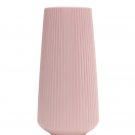 ANYDECO Flower Vase Pink Large Ribbed Nordic Style Pot Living Room Decor