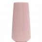 ANYDECO Flower Vase Pink Large Ribbed Nordic Style Pot Living Room Decor