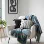 Anycozy Blue Faux Cashmere Throw Blanket, Mermaid Pattern, 160x260cm