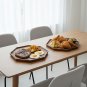 Anygleam Acacia Wood Oval Serving Tray, Natural Diagonal Plate Tableware