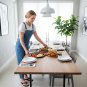 Anygleam Acacia Wood Oval Serving Tray, Natural Diagonal Plate Tableware
